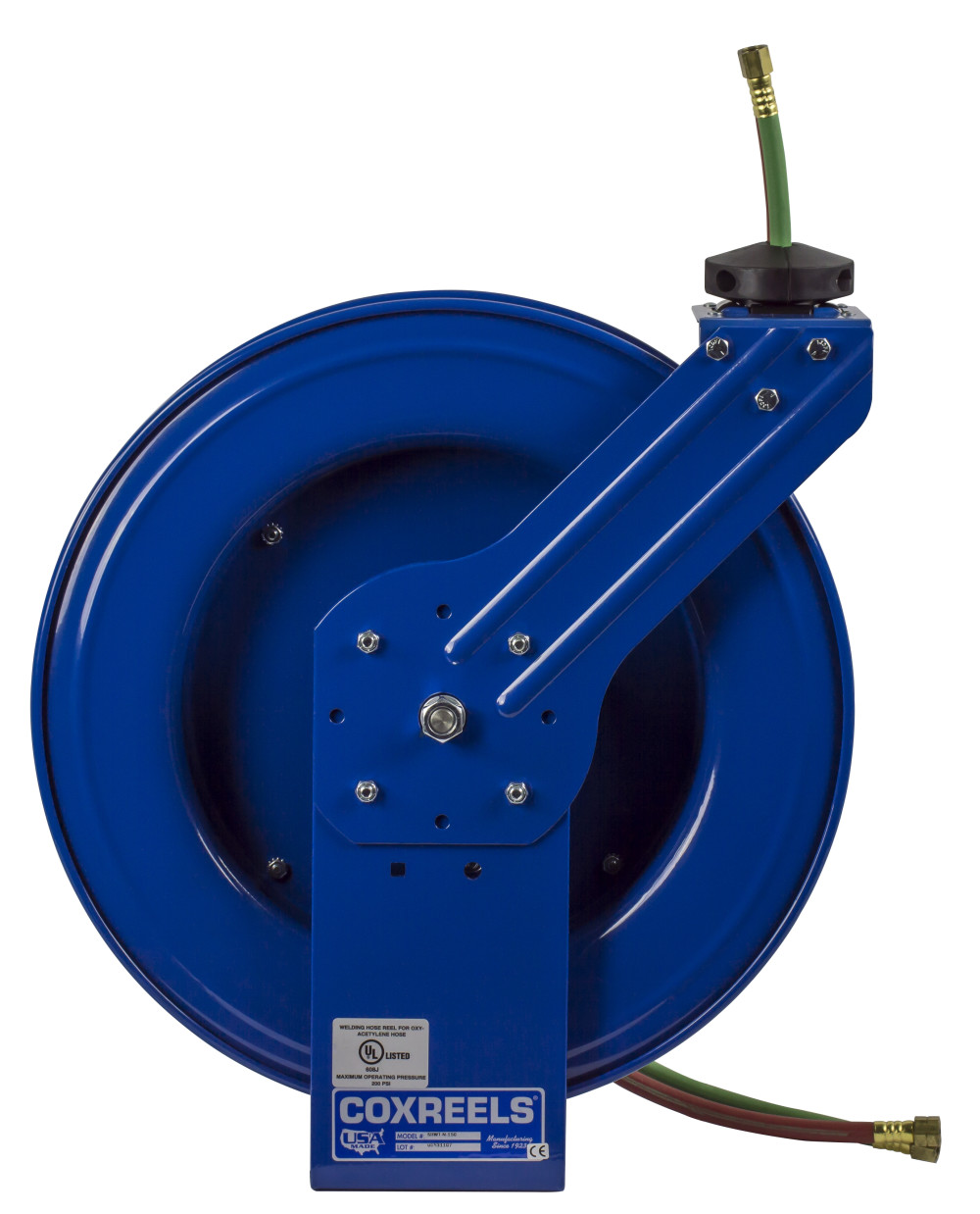 Coxreels Hose Reel Dual Hose Spring Rewind with T Grade Hose 1/4″ ID 50′ 200 PSI - Ascmtools