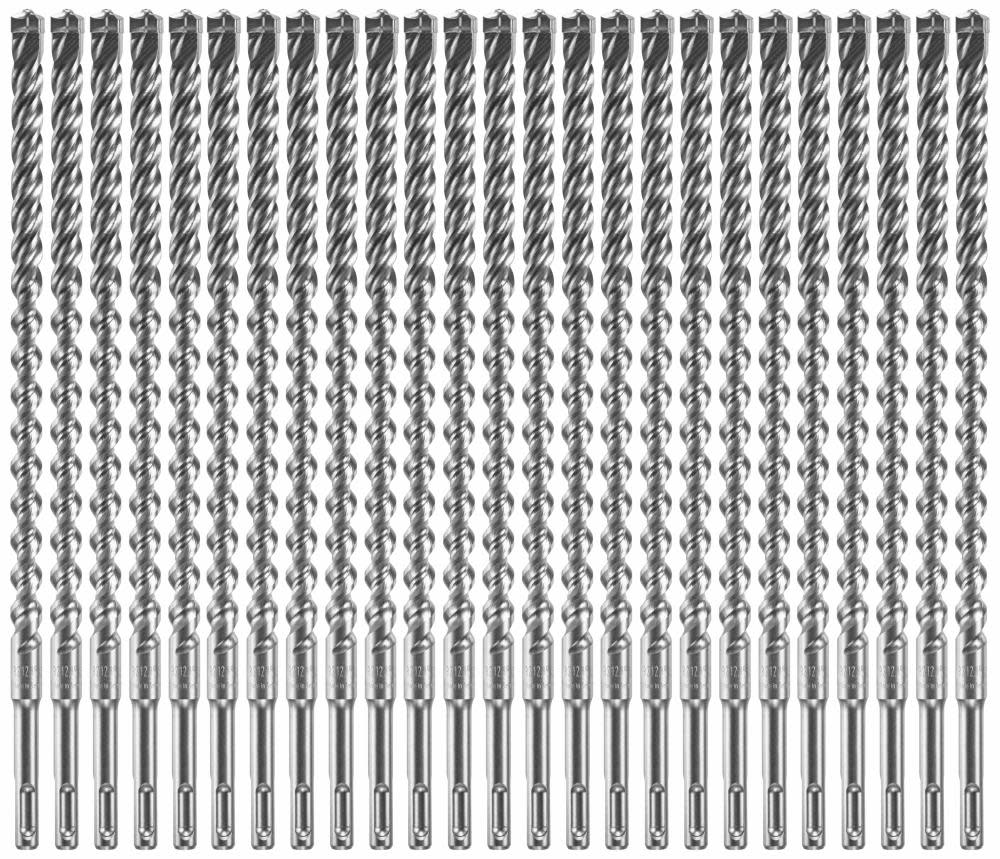 Bosch 25 pc. 1/2 In. x 10 In. x 12 In. SDS-plus Bulldog Xtreme Carbide Rotary Hammer Drill Bits - Ascmtools