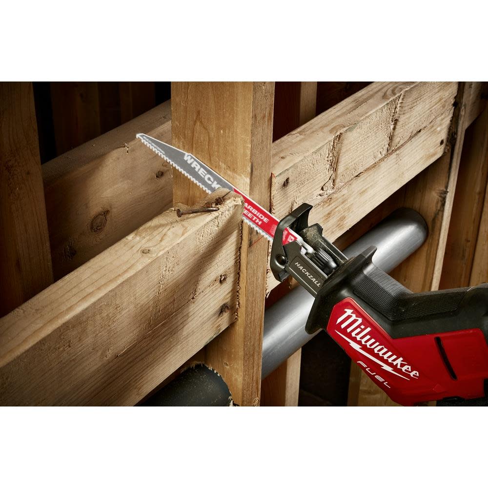 Milwaukee 6″ 6 TPI THE WRECKER with Carbide Teeth SAWZALL Blade 5PK - Ascmtools