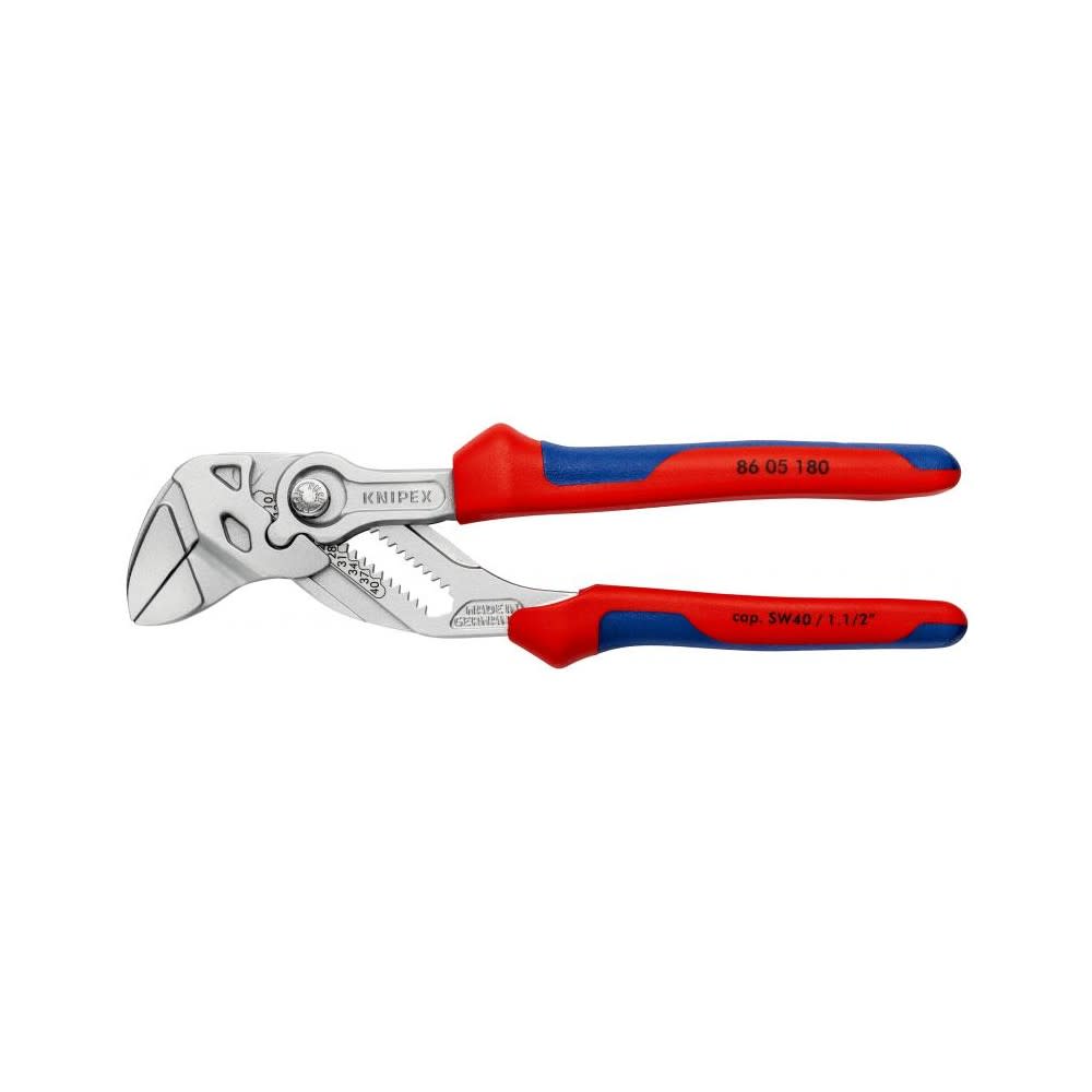 Knipex Chrome Plated Head Pliers Wrench 180mm - Ascmtools