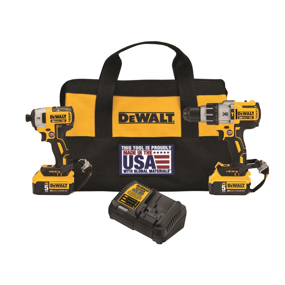 DEWALT 20V MAX XR 2 Tool Combo Kit with LANYARD READY Attachment Points - Ascmtools