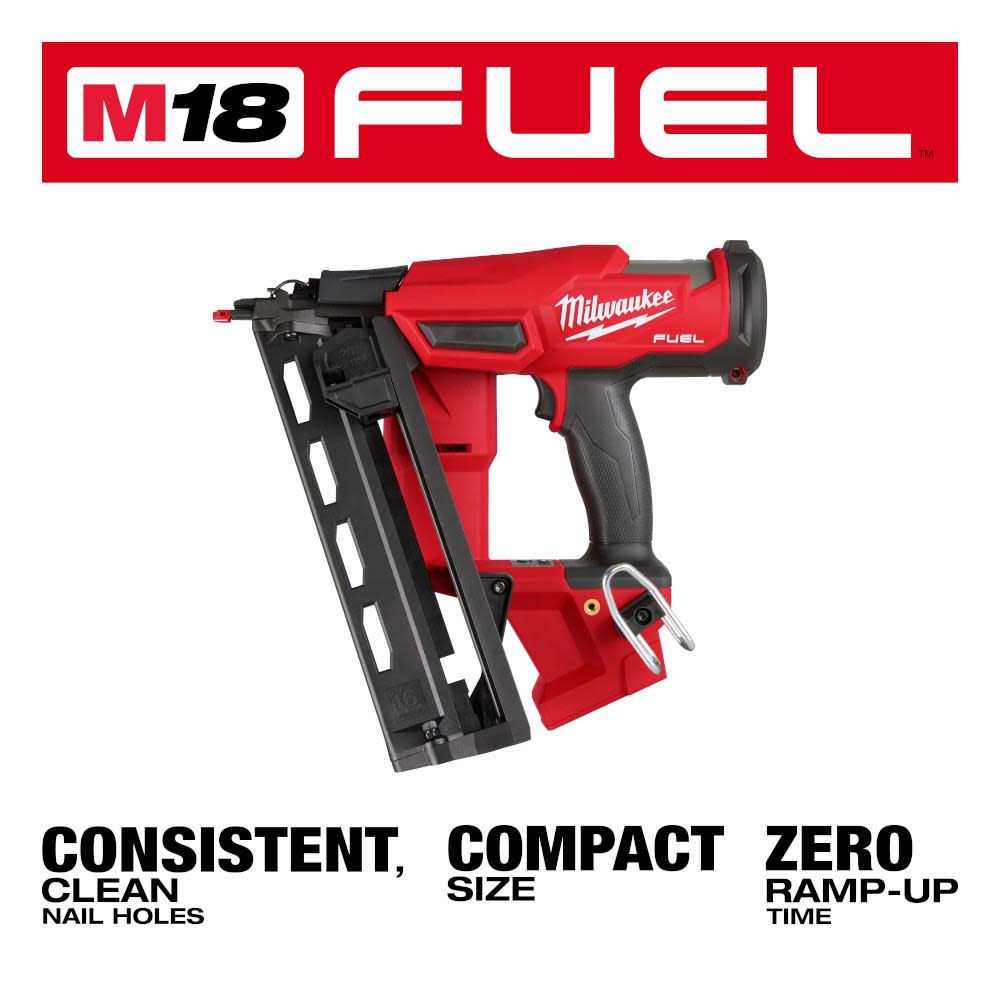 Milwaukee M18 FUEL Angled Finish Nailer 16 Gauge Reconditioned Bare Tool - Ascmtools