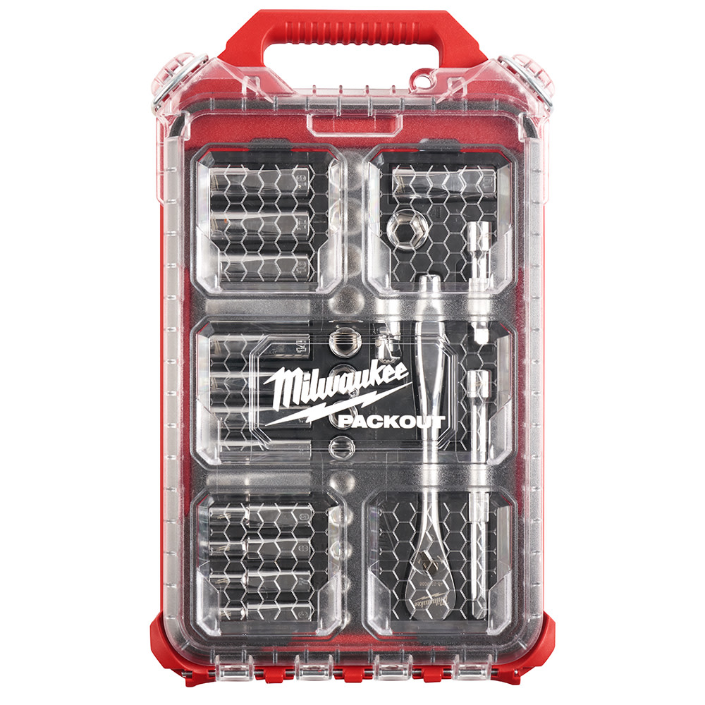 Milwaukee 3/8 32pc Ratchet and Socket Set in PACKOUT – Metric - Ascmtools