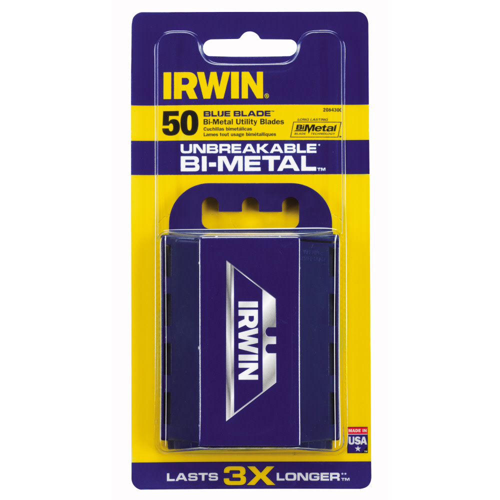 Irwin Utility Knife Bi-Metal Blade 50pk - Ascmtools