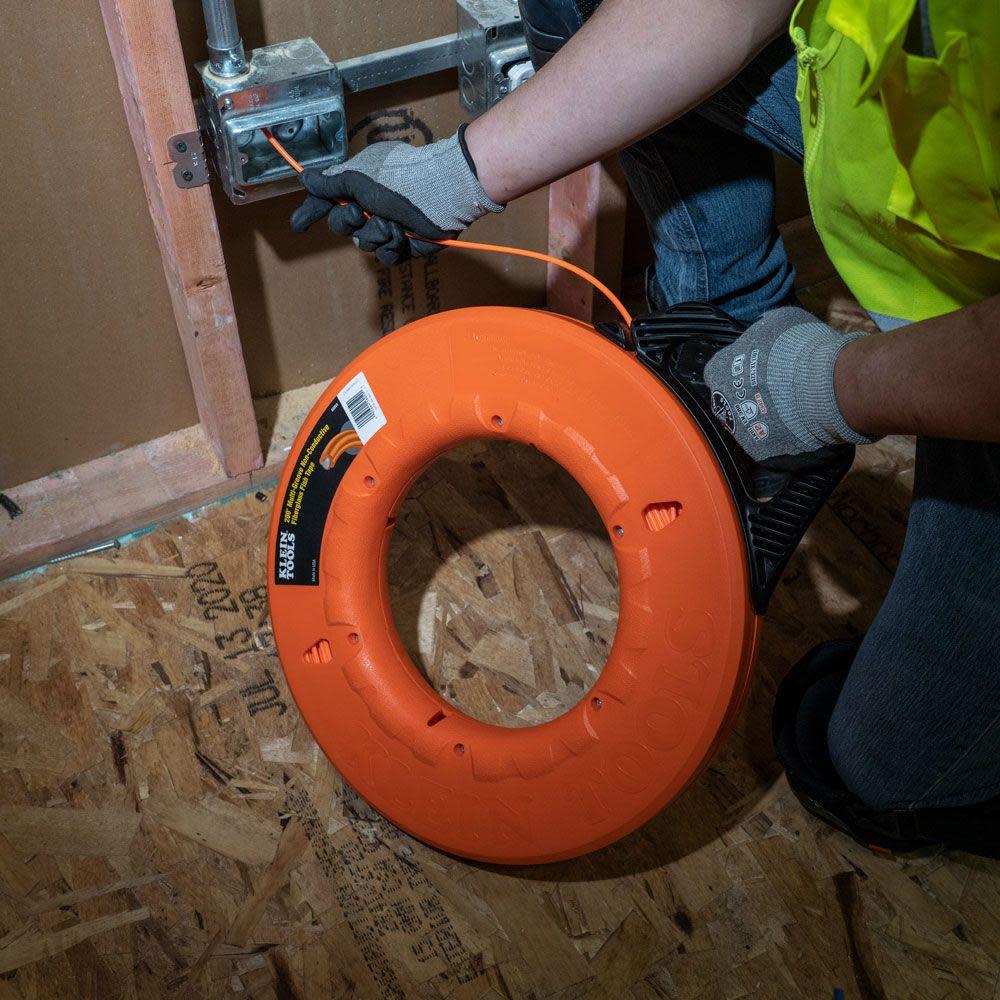 Klein Tools Grooved Fiberglass Fish Tape 200 Ft - Ascmtools