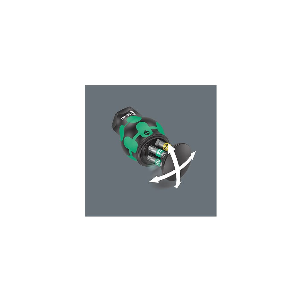 Wera Tools Kraftform Kompakt Stubby Magazine 1 Screwdriver with Bits - Ascmtools
