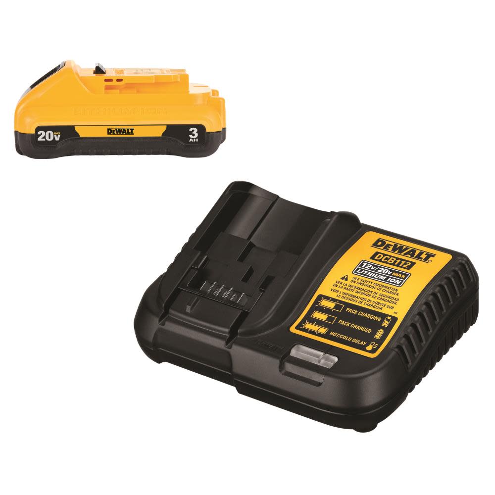 DEWALT 20V MAX Starter Kit with 3 Ah Compact Battery and Charger - Ascmtools
