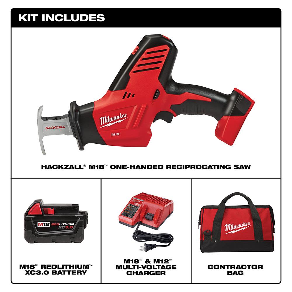 Milwaukee M18 HACKZALL Reciprocating Saw Kit - Ascmtools