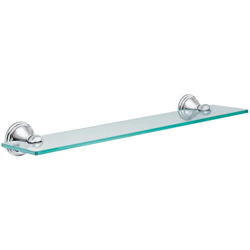 Moen Preston Collection Chrome Glass Vanity Shelf - Ascmtools