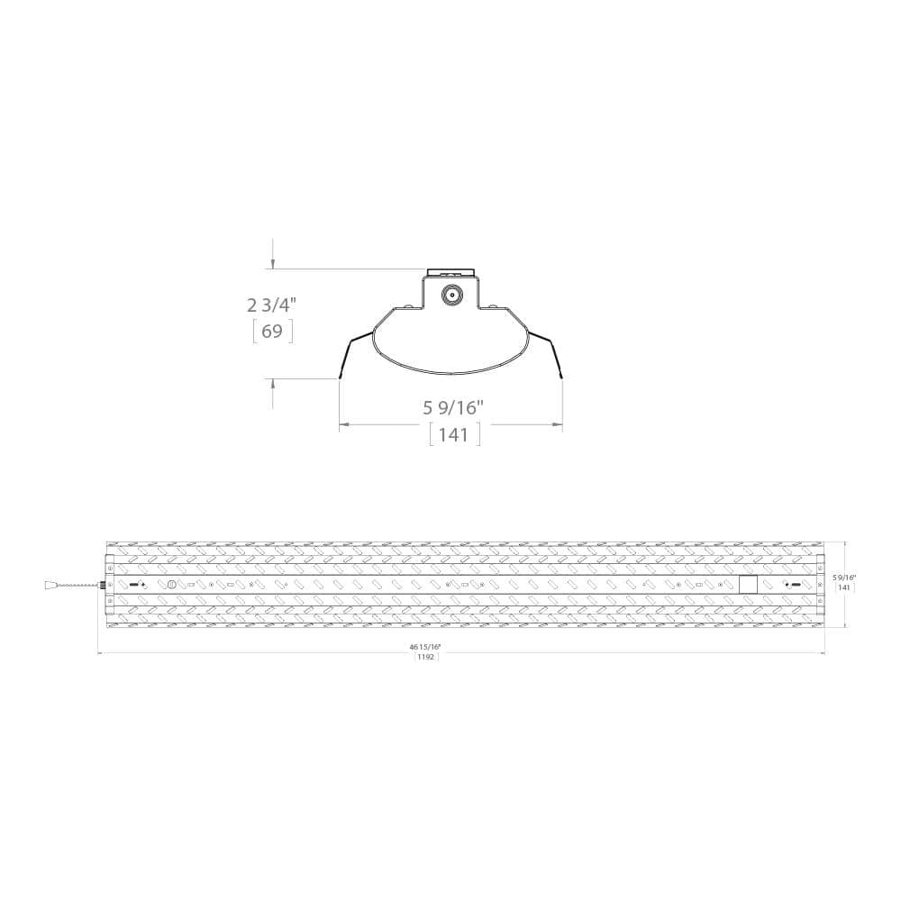 Metalux SHP Series Shop Light 40W 46.5″ 4100 Lumen Black LED - Ascmtools