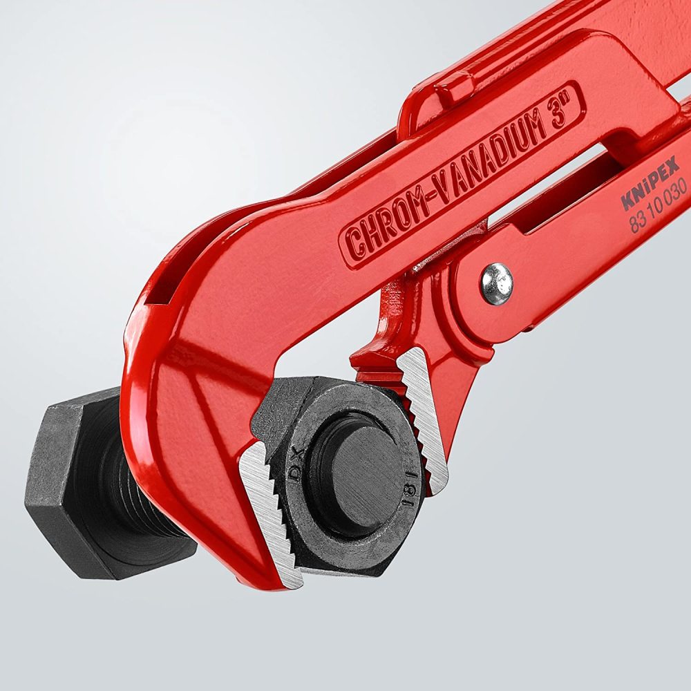Knipex Pipe Wrench Swedish Pattern 90 Deg Angled 650 mm - Ascmtools