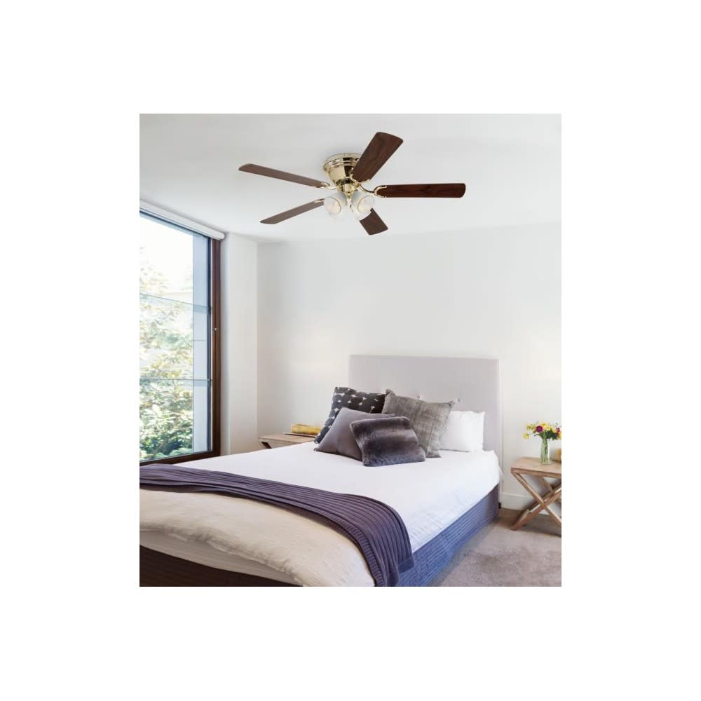 Westinghouse 52″ Contempra IV Brass LED Indoor Ceiling Fan - Ascmtools
