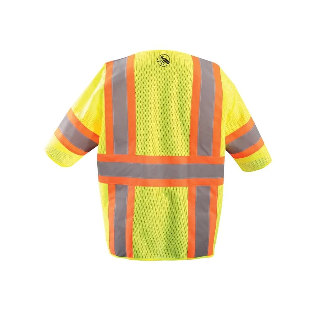 Occunomix Two-Tone Vest Yellow Class 3 Self Extinguishing Medium - Ascmtools