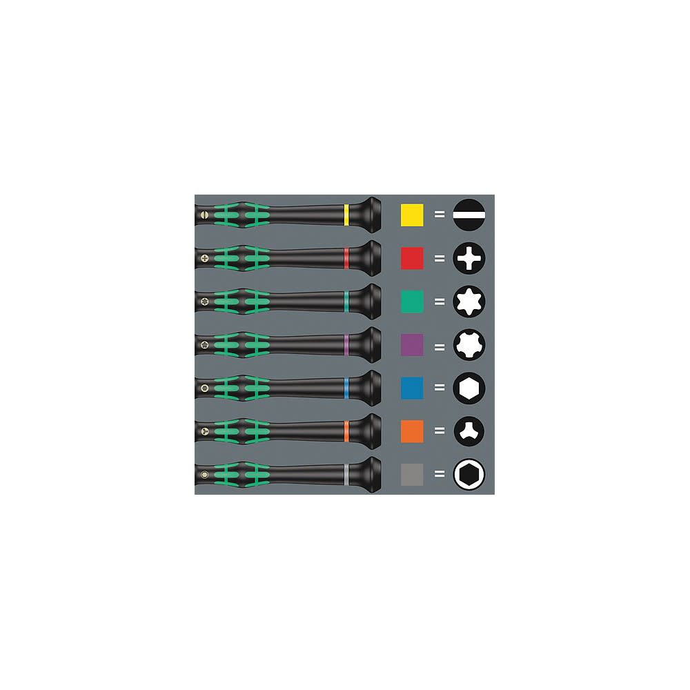 Wera Tools 12pc Kraftform Micro 12 Electronics 1 Screwdriver Set - Ascmtools