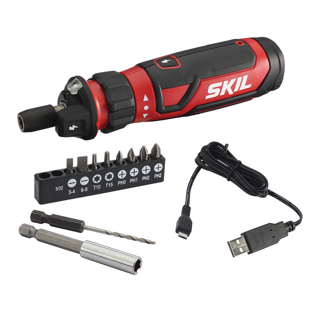 SKIL Rechargeable 4V Screwdriver with Circuit Sensor Technology - Ascmtools