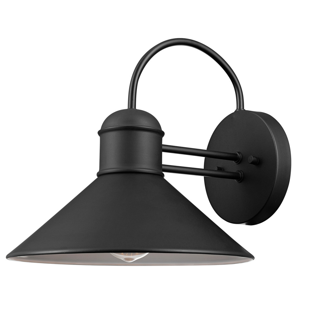 Globe Electric Sebastien Modern Wall Sconce 1 Light Black Outdoor - Ascmtools