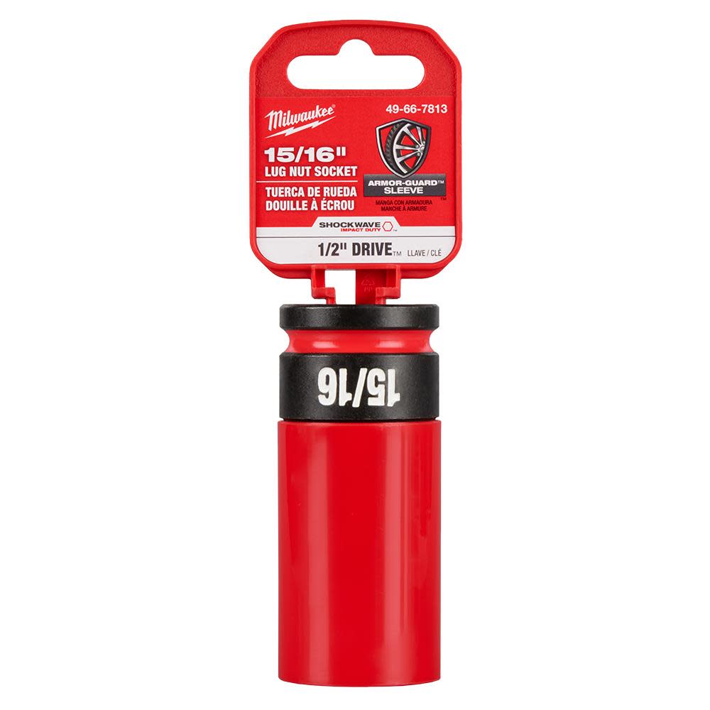 Milwaukee SHOCKWAVE Impact Duty Socket 1/2 Drive 15/16″ SAE Lug Nut Wheel - Ascmtools
