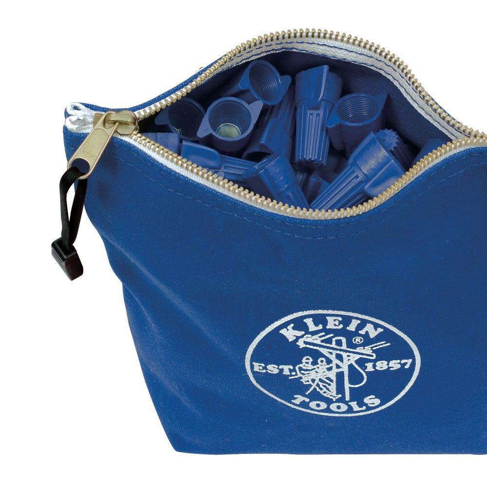 Klein Tools Canvas Zipper Bag Consumables Blue - Ascmtools