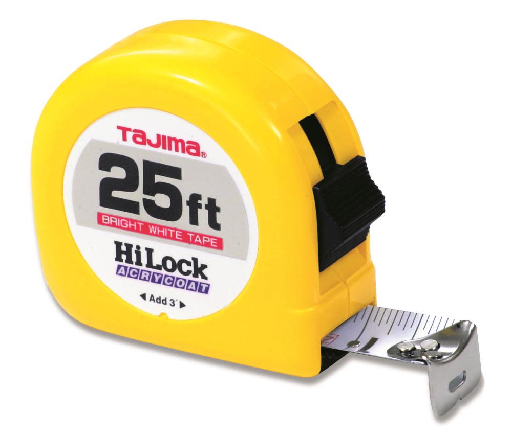 Tajima 25 Ft. Standard Scale Tape Measure with 1 In. Steel Blade - Ascmtools
