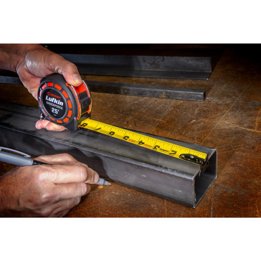 Crescent Lufkin Shockforce Tape Measure Dual Sided 1 3/16 x 25′ - Ascmtools