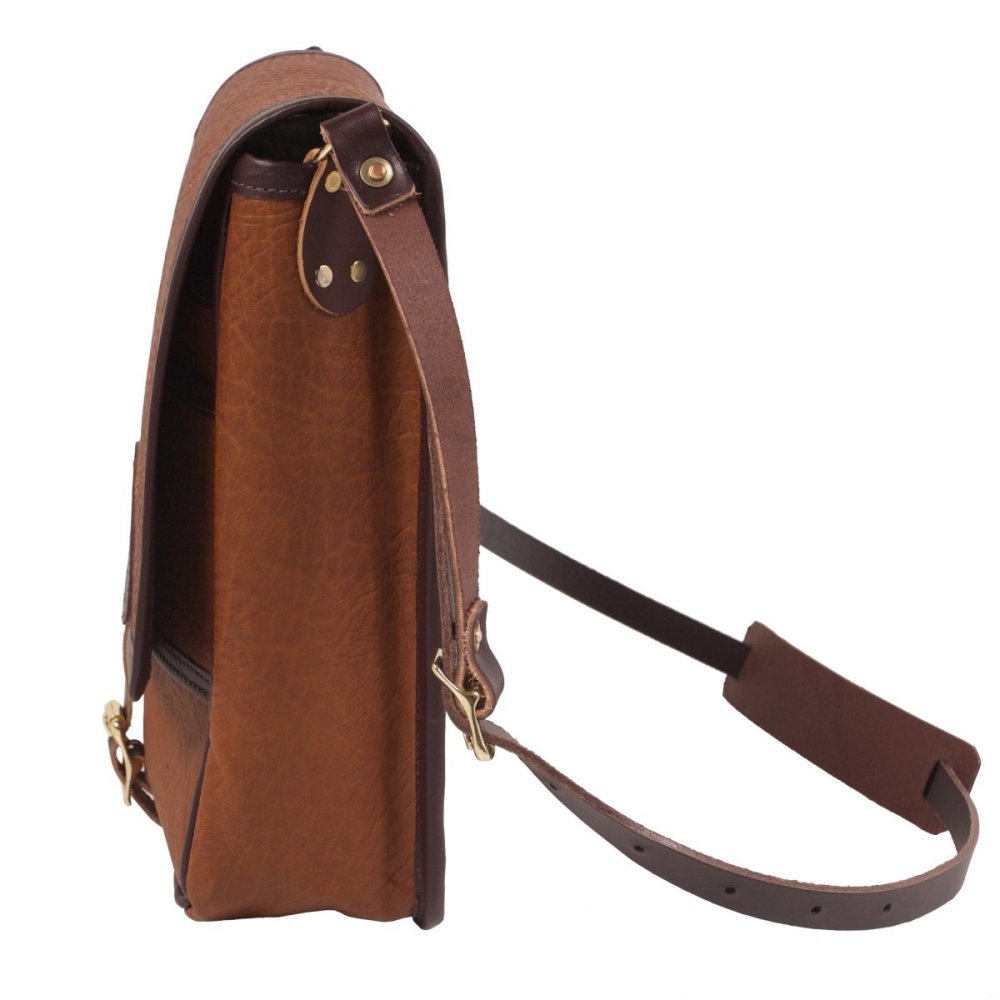 Duluth Pack 6 Liter Capacity Brown Trim Bison Leather Haversack - Ascmtools