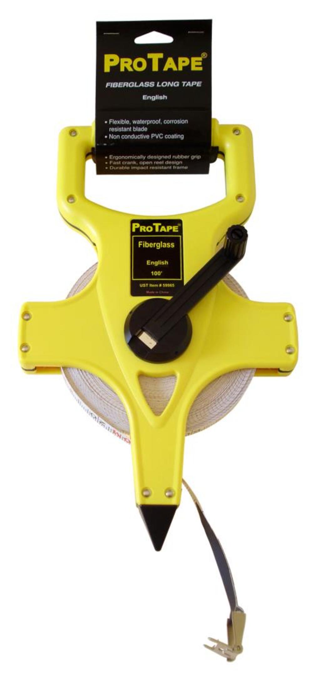 US Tape 100 Ft. Open Reel Long Tape with Fiberglass English Blade - Ascmtools