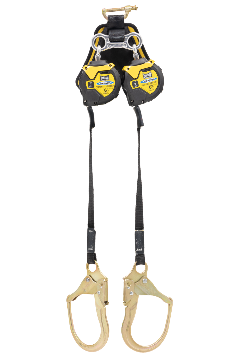 Werner Bantam 6′ Twin Leg Web Leading Edge Self Retracting Lifeline with Steel Form Hook - Ascmtools