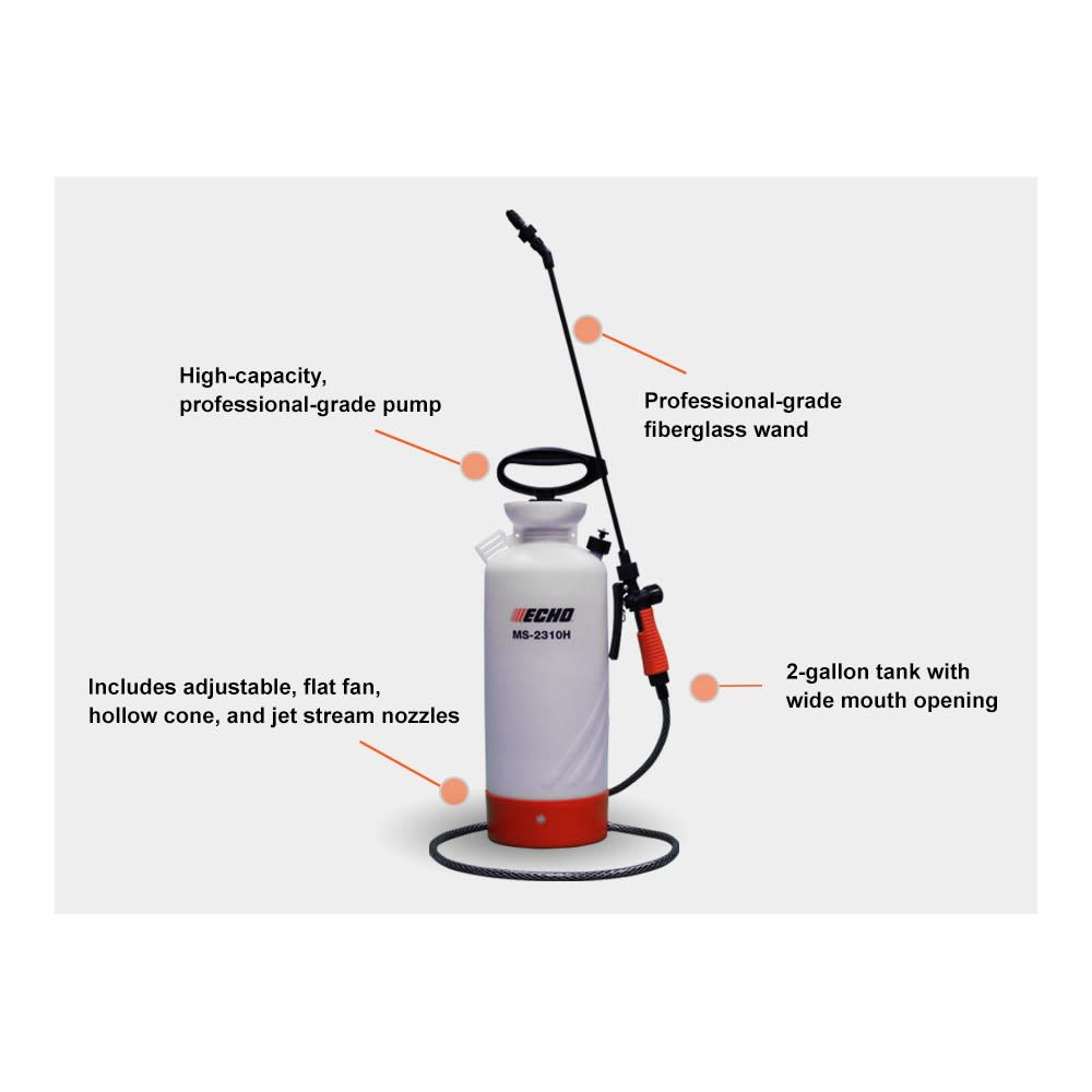 Echo 2 Gallon 45 PSI Handheld Manual Sprayer - Ascmtools
