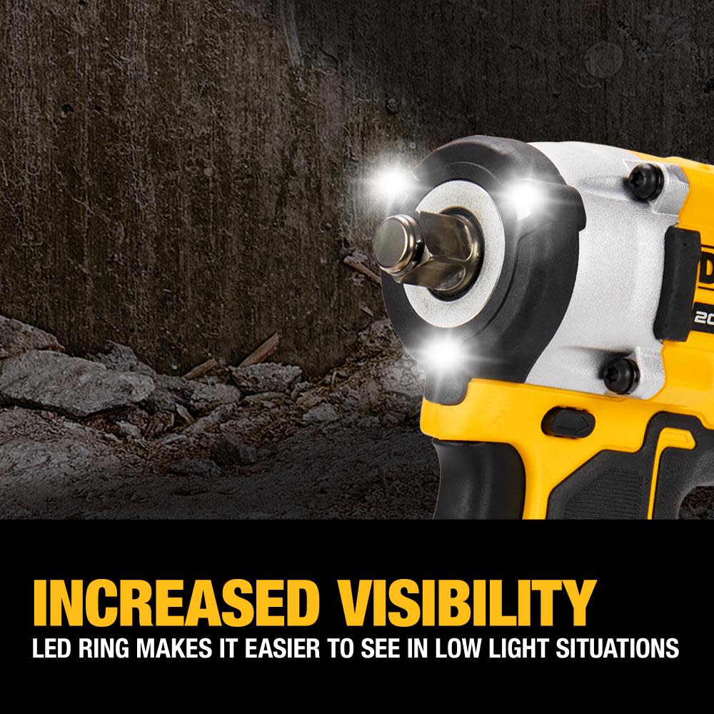 DEWALT ATOMIC 20V MAX 1/2″ Impact Wrench Hog Ring Anvil 5Ah Bundle - Ascmtools