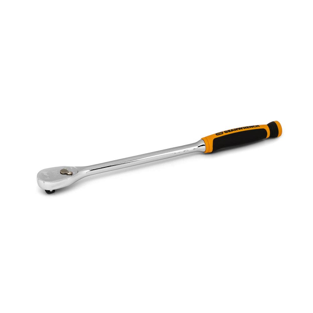 GEARWRENCH 3/8″ Drive 90 Tooth Long Handle Dual Material Teardrop Ratchet 13″ - Ascmtools
