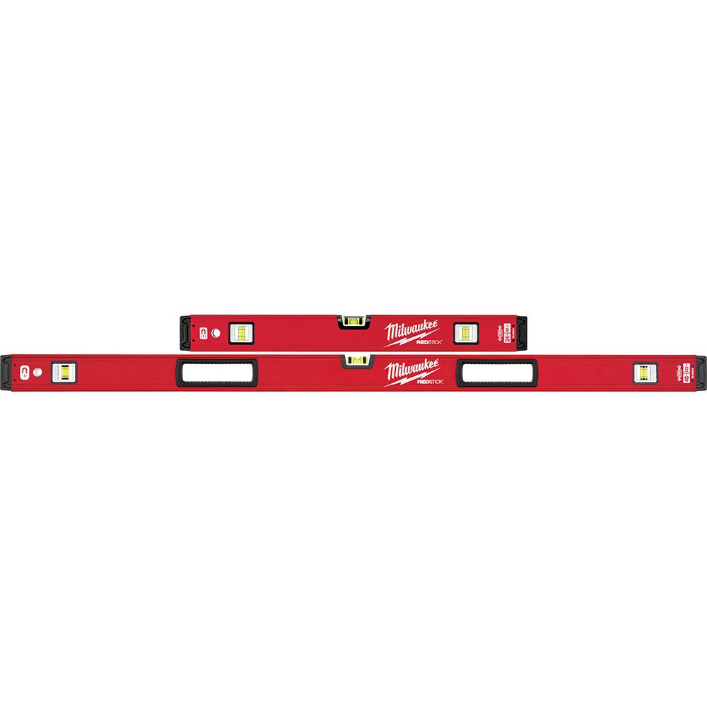 Milwaukee 24 in./48 in. REDSTICK Magnetic Box Level Set - Ascmtools