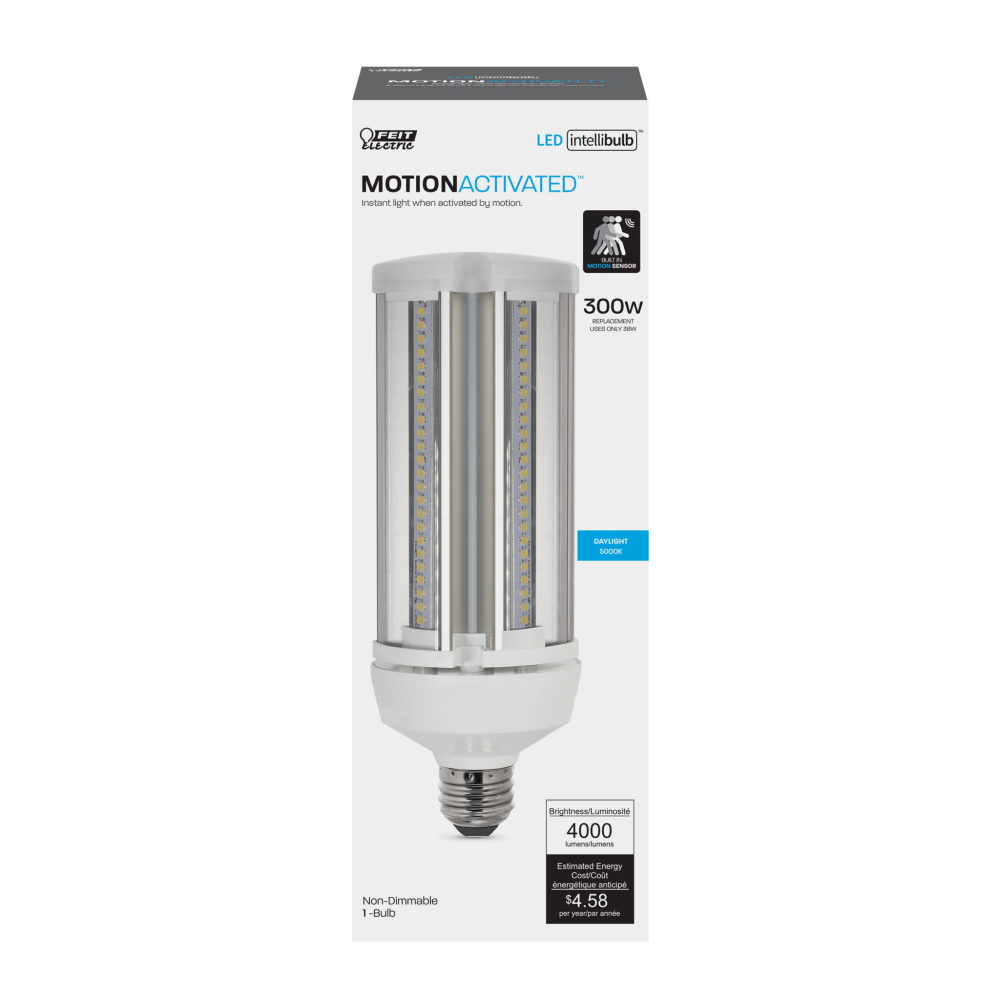 Feit Electric 300W Motion Activated LED Yard Light Bulb 1pk - Ascmtools