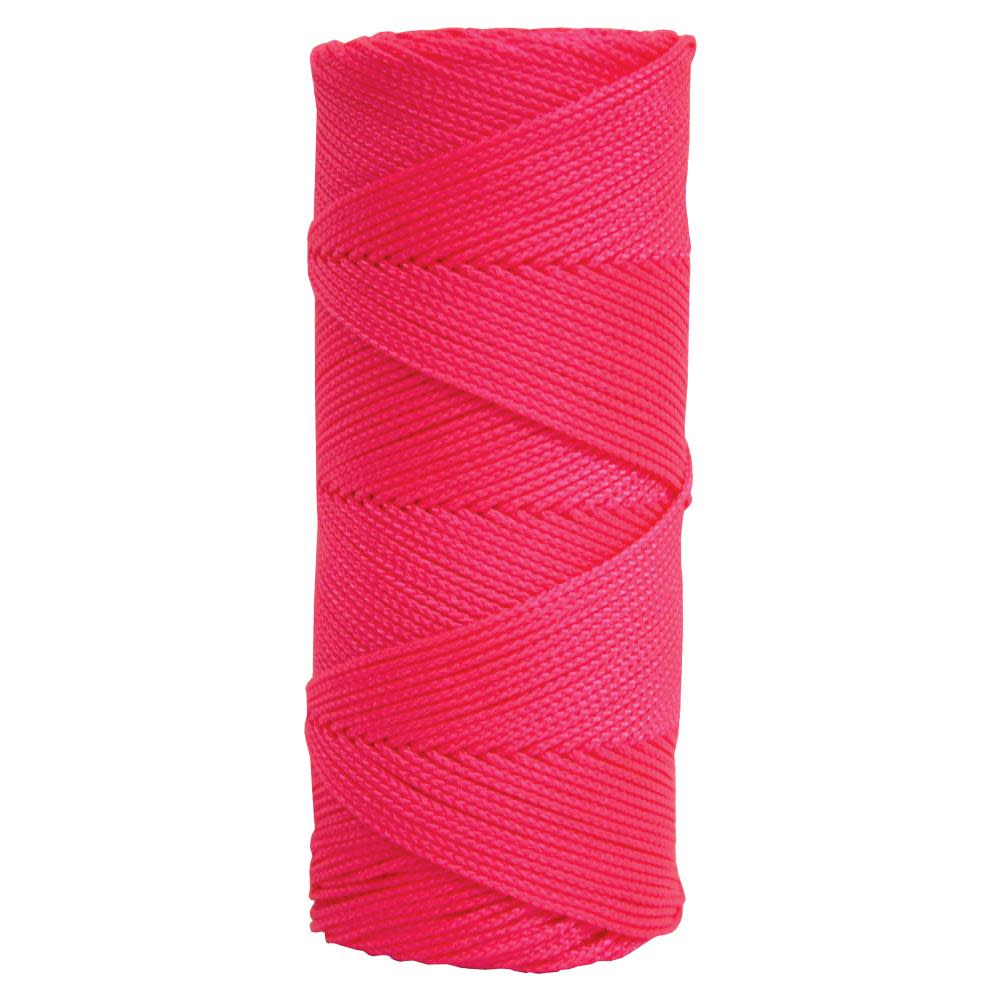 Kraft Tool Co Fluorescent Pink Braided Mason’s Line – 500 Ft. Tube - Ascmtools