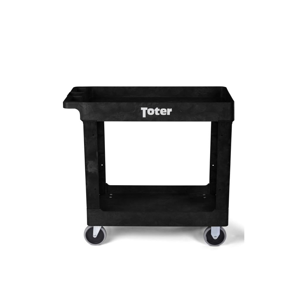 Toter Material Handling Utility Cart with Lipped Top and Straight Handle - Ascmtools