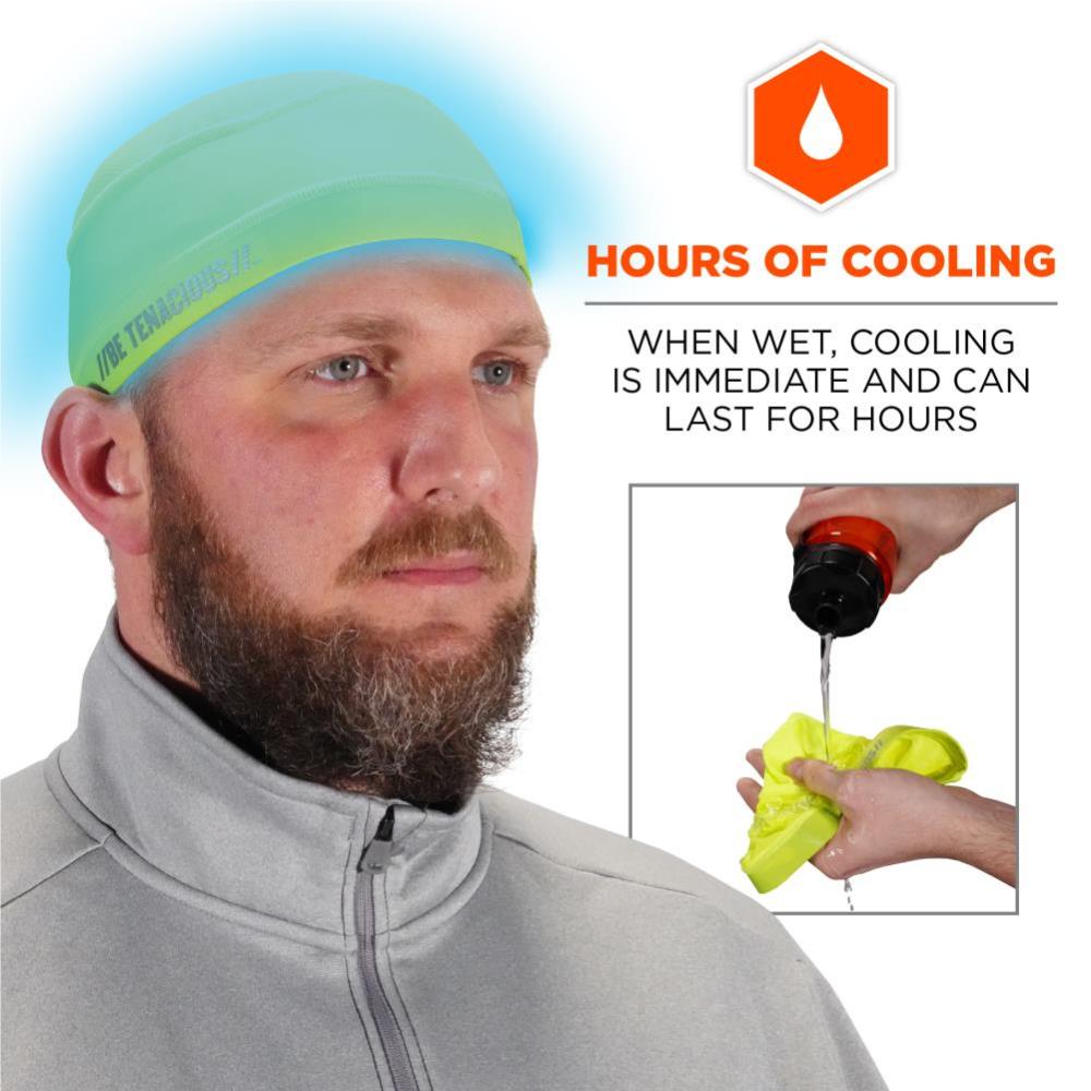 Ergodyne Chill Its 6632 Cooling Skull Cap Lime - Ascmtools