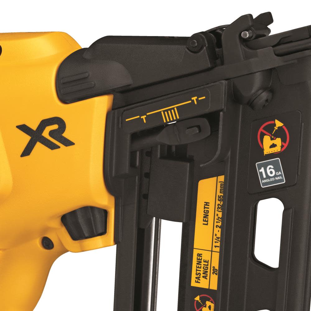 DEWALT 20 V MAX* 16 Gauge Angled Cordless Finish Nailer Kit - Ascmtools