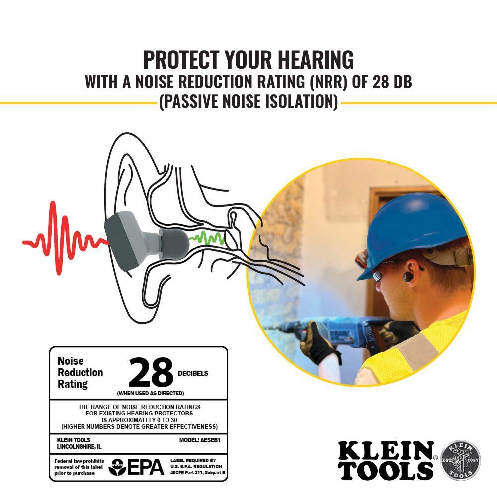 Klein Tools Bluetooth Jobsite Earbuds - Ascmtools