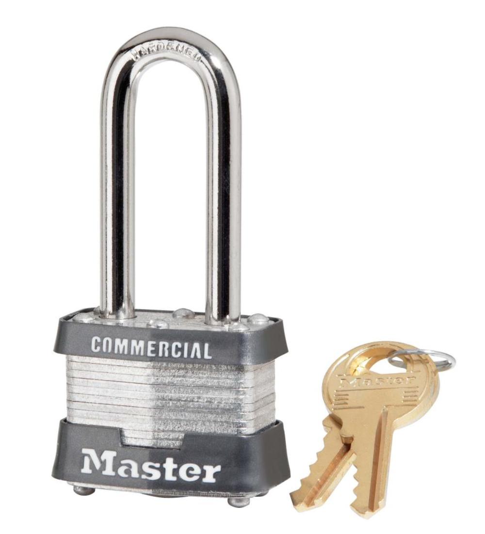 Master Lock 1-9/16 In. (40mm) Wide Laminated Steel Pin Tumbler Padlock with 2 In. (51mm) Shackle Keyed Alike – 3KALH - Ascmtools