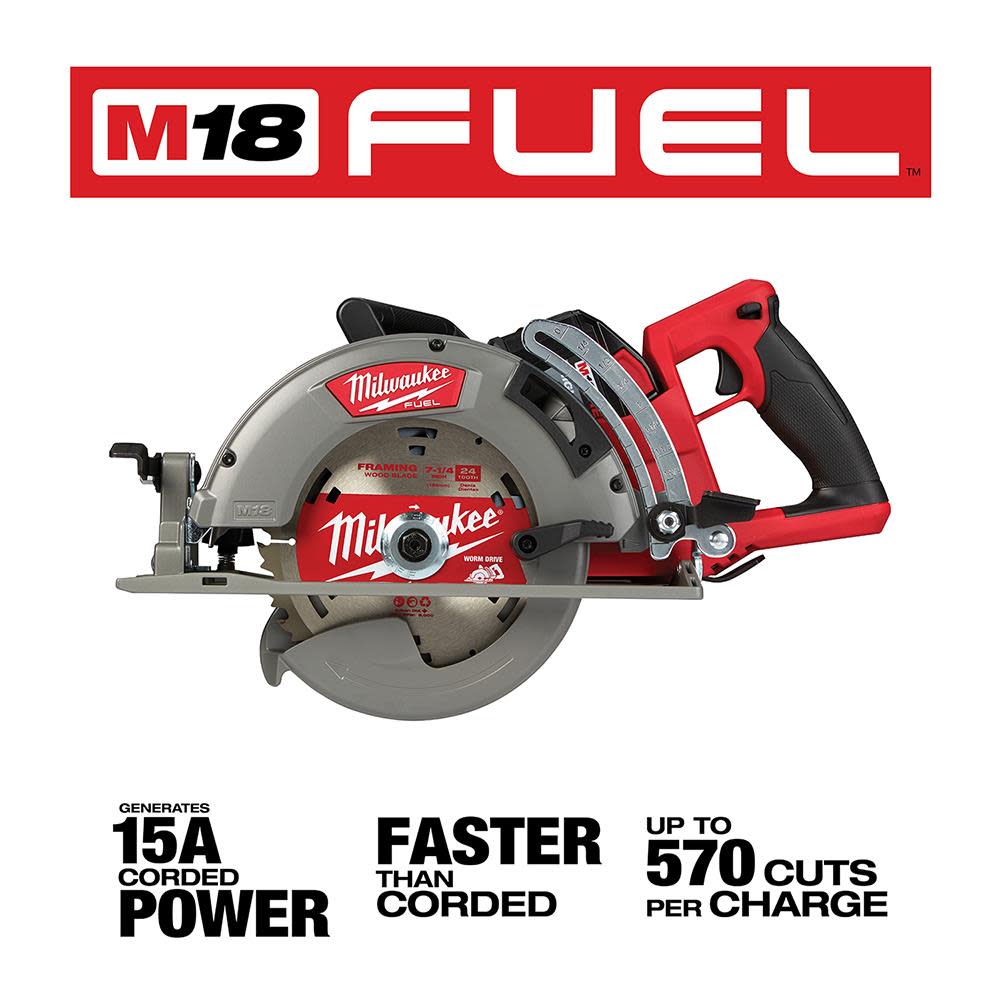 Milwaukee M18 FUEL Rear Handle 7-1/4 in. Circular Saw Kit - Ascmtools