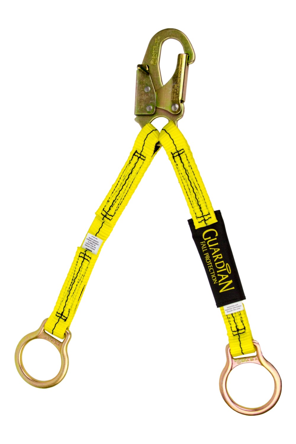 Guardian Fall Protection Dual Non Shock Extension Lanyard Steel Snap - Ascmtools