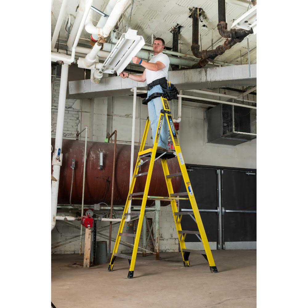 Werner Podium 6-ft Fiberglass 375-lb Type IAA Step Ladder - Ascmtools
