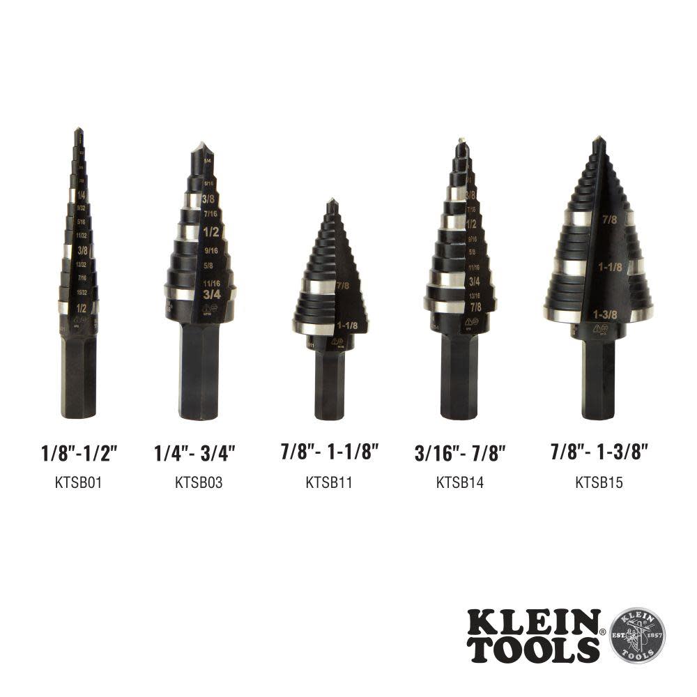 Klein Tools Step Drill Bit #14 Double-Fluted - Ascmtools
