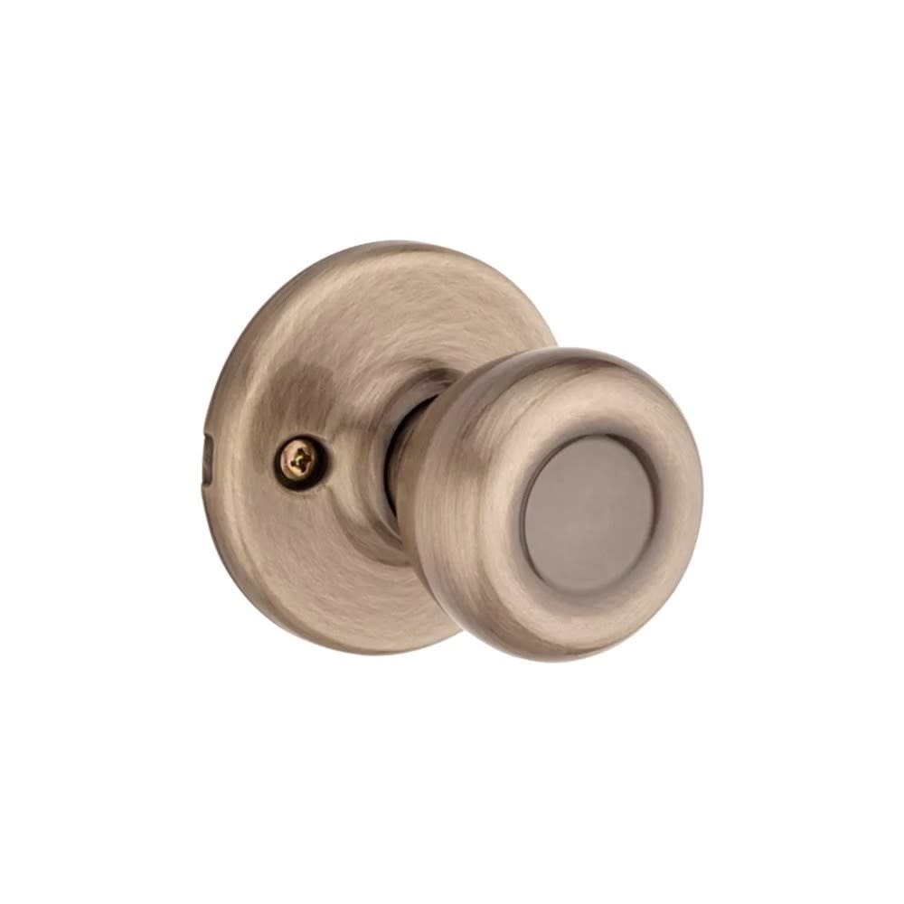 Kwikset Antique Brass Hall/Closet Tylo Passage Door Knob Set - Ascmtools