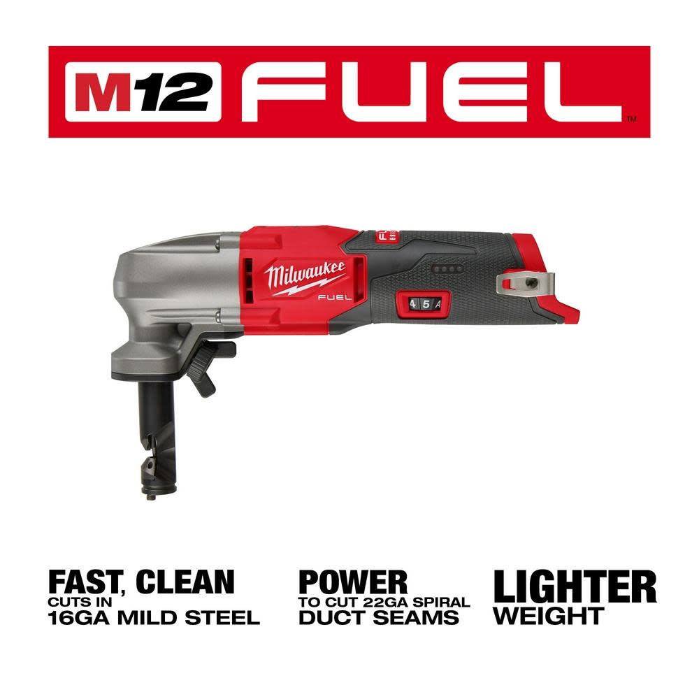 Milwaukee M12 FUEL Nibbler 16 Gauge with Battery Bundle - Ascmtools