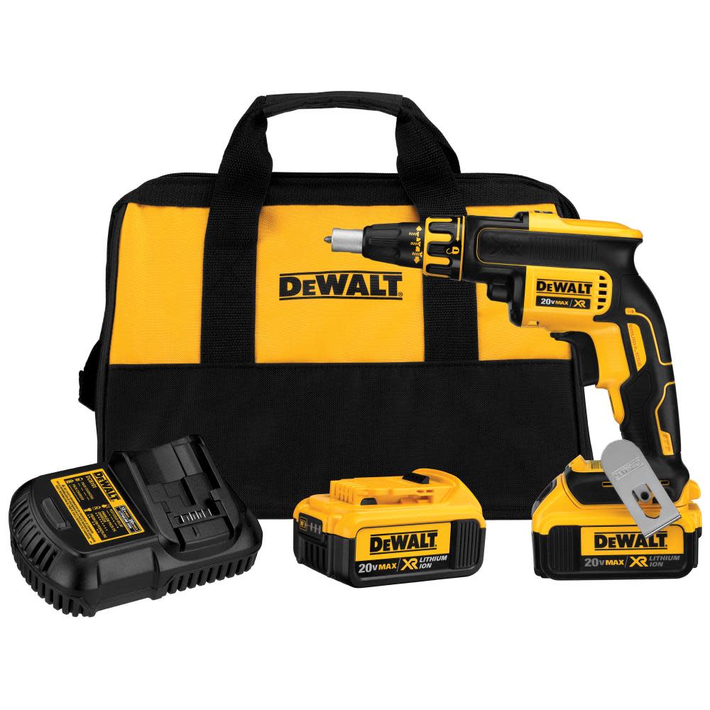 DEWALT 20 V MAX XR Li-ion Brushless Drywall Screwgun Kit (4.0Ah) - Ascmtools