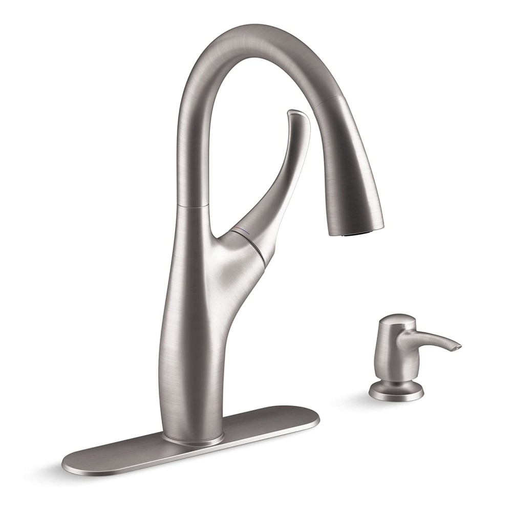 Kohler Mazz Kitchen Faucet Vibrant Stainless 1 Handle - Ascmtools