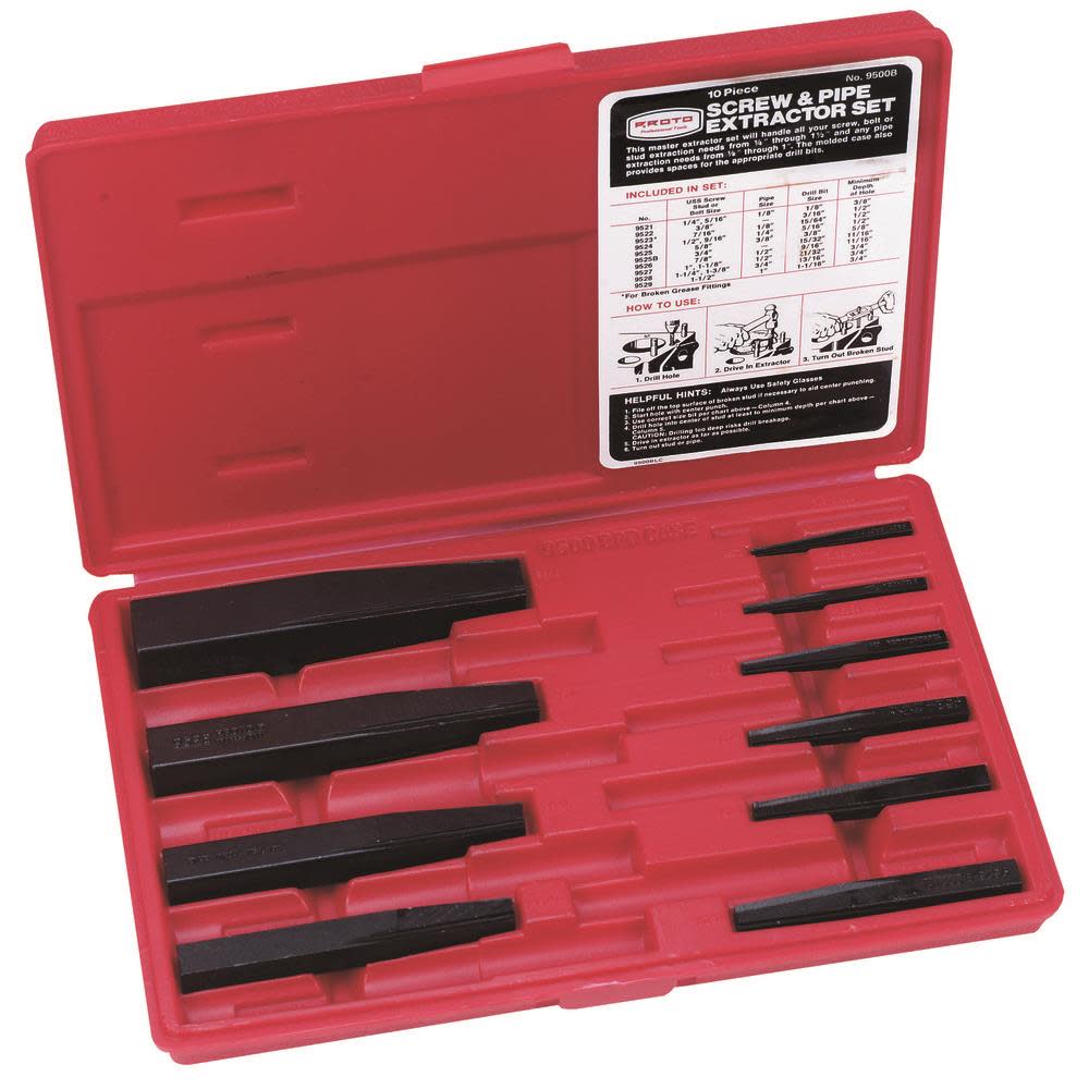 Proto 10 Piece Screw Extractor Set - Ascmtools