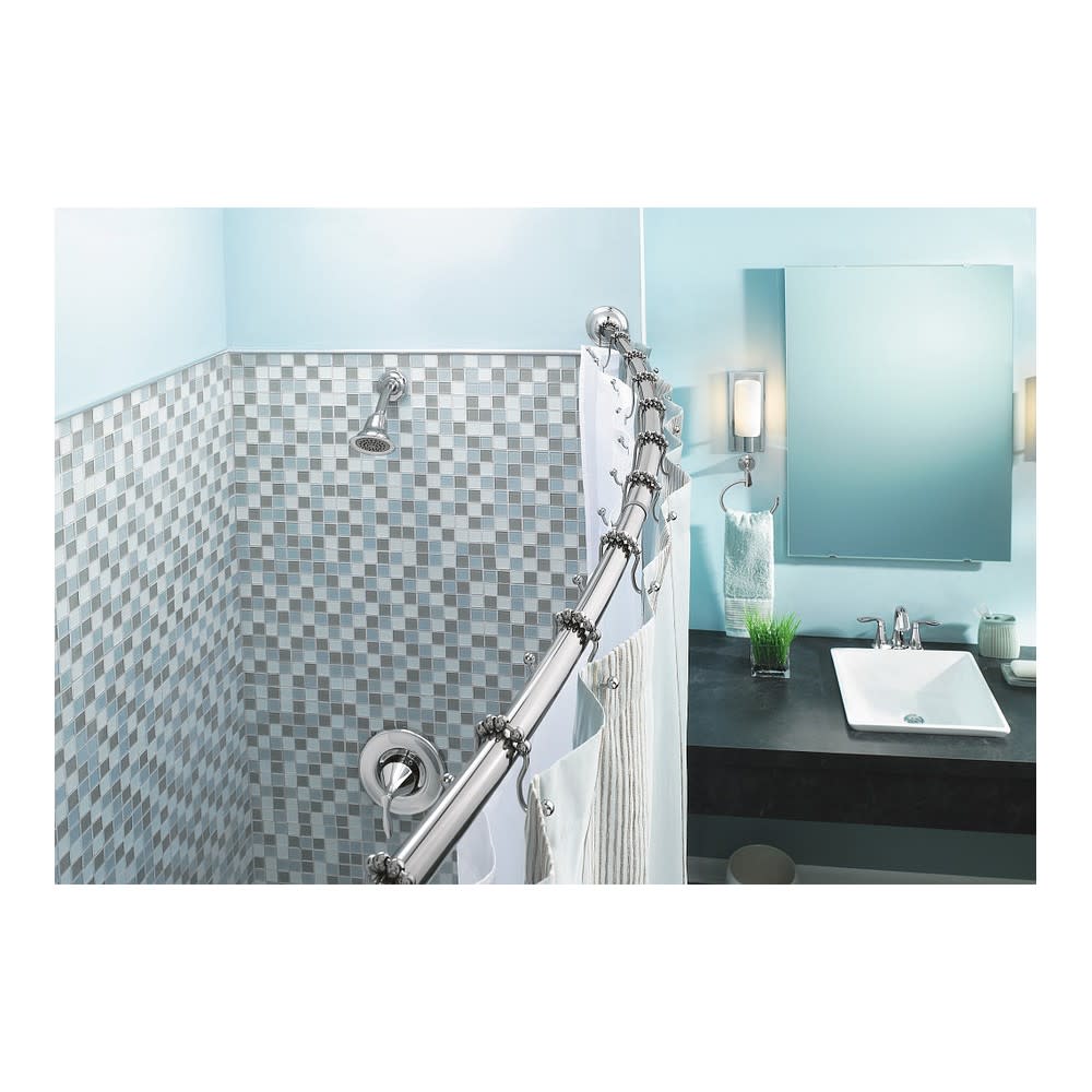 Moen Shower Rod Chrome 72″ Adjustable Curved - Ascmtools