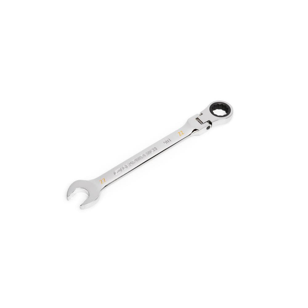 GEARWRENCH 22mm 90T 12 Point Flex Head Ratcheting Combination Wrench - Ascmtools