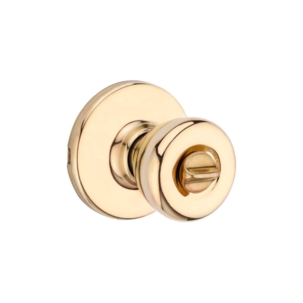 Kwikset Polished Brass Bed/Bath Tylo Mobile Home Privacy Door Knob Set - Ascmtools